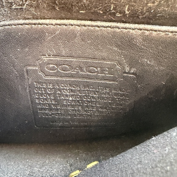 Vintage Coach Casino Bag 9924 Black Crossbody Leather Turn-Lock Top-Handle - Picture 8 of 9